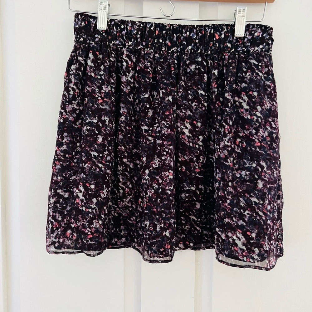 Cute Silk like Multi Colored Mini Skirt